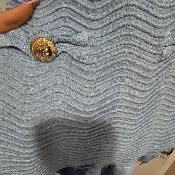 Retrofête Light Blue Knit dress - Picture 3 of 5